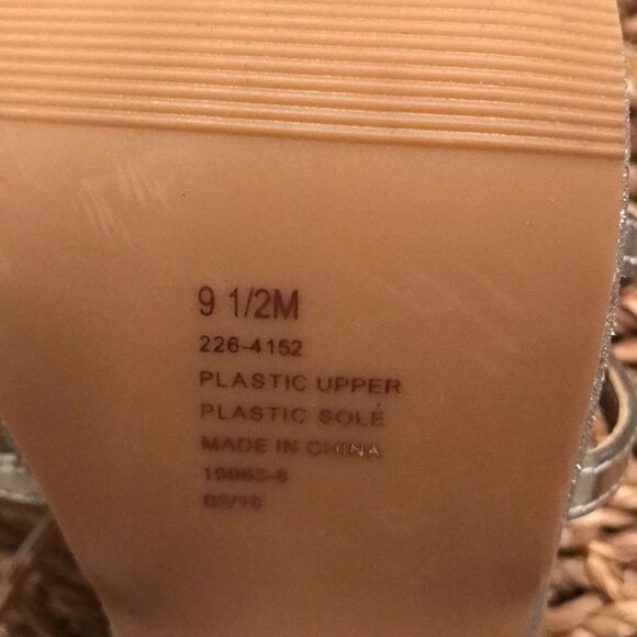 ‎Silver Strappy Platforms with Glitter Heels - Picture 7 of 7